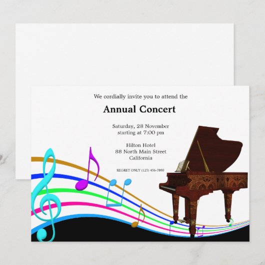 Concertmuziek Kaart (Voorkant / Achterkant)