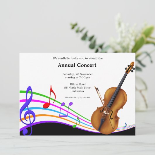 Concertmuziek Kaart (Staand voorkant)