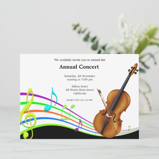 Concertmuziek Kaart (Staand voorkant)