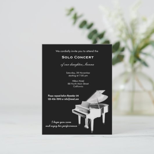 Concertmuziek Kaart (Staand voorkant)