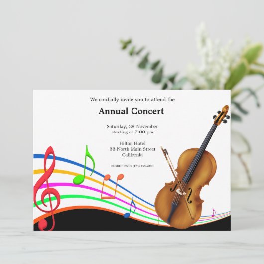 Concertmuziek Kaart (Staand voorkant)