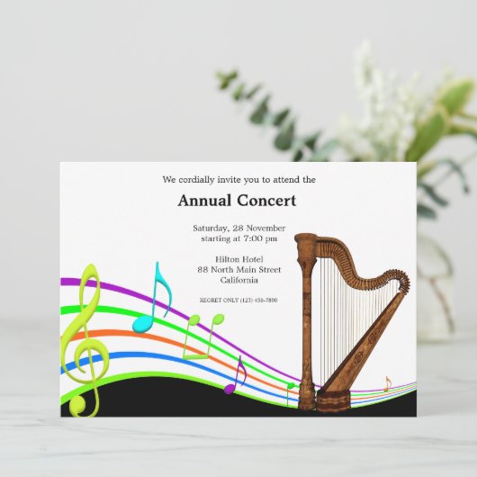 Concertmuziek Kaart (Staand voorkant)