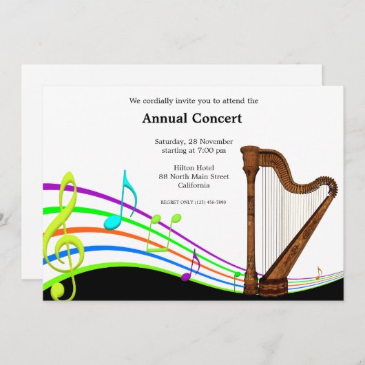 Concertmuziek Kaart (Voorkant / Achterkant)