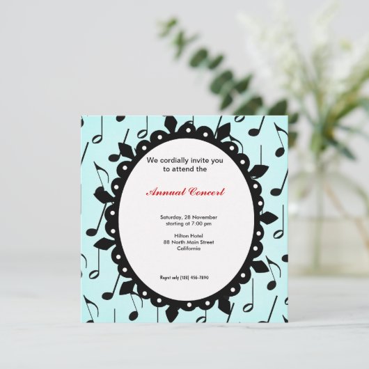 Concertmuziek Kaart (Staand voorkant)