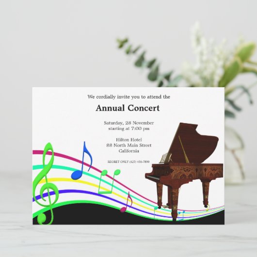 Concertmuziek Kaart (Staand voorkant)