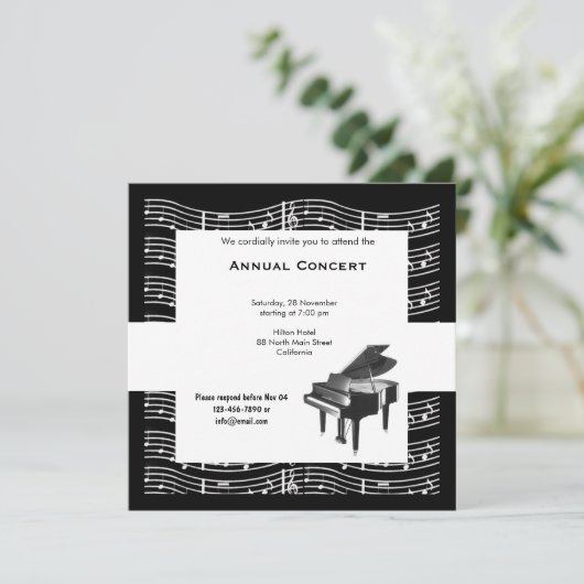 Concertmuziek Kaart (Staand voorkant)