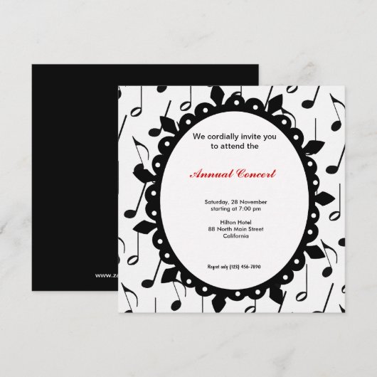 Concertmuziek Kaart (Voorkant / Achterkant)