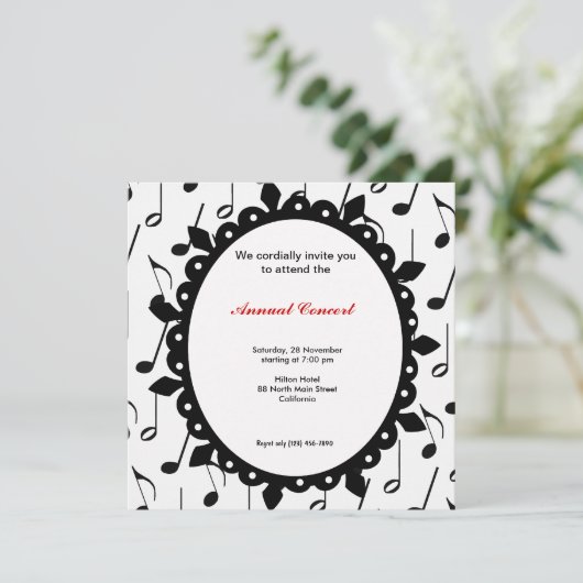 Concertmuziek Kaart (Staand voorkant)