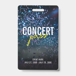 Concertpas evenement foto achtergrond ID Badge