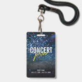 Concertpas evenement foto achtergrond ID-badge Badge (Voorzijde met lanyard)