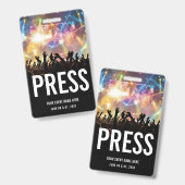 Concertpersoneel All Access Pas Badge (Voor- en achterkant)