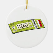 Concertticket Keramisch Ornament (Voorkant)