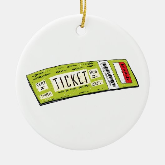 Concertticket Keramisch Ornament (Voorkant)