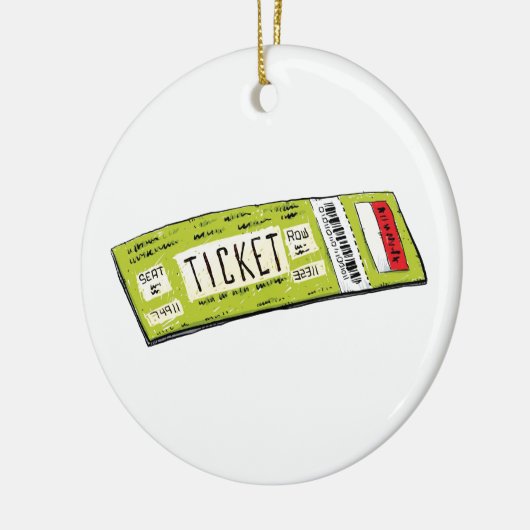 Concertticket Keramisch Ornament (Links)