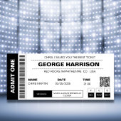 Concertticket QR code minimalistisch zwart-wit