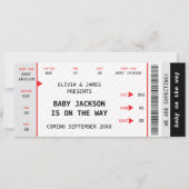 Concertticket unieke grappige zwangerschapsaankond kaart (Voorkant)