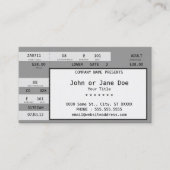 concertticket visitekaartje (Voorkant)