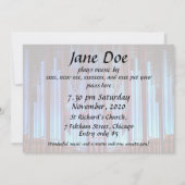 Concertuitnodiging - blauwe buizen kaart (Achterkant)