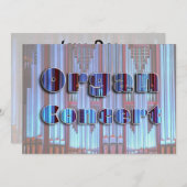 Concertuitnodiging - blauwe buizen kaart (Voorkant / Achterkant)