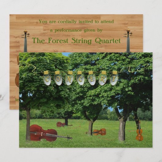 Concertuitnodiging Kaart (Voorkant / Achterkant)