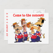 Concertuitnodiging personaliseren uitnodiging briefkaart (Voorkant / Achterkant)