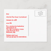 Concertuitnodiging personaliseren uitnodiging briefkaart (Achterkant)