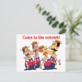 Concertuitnodiging personaliseren uitnodiging briefkaart (Staand voorkant)