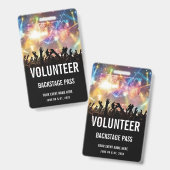 Concertvrijwilliger All Access Pas Badge (Voor- en achterkant)