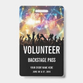 Concertvrijwilliger All Access Pas Badge (Achterkant)
