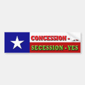 Concessie - Neen, afscheiding - JA Bumpersticker (Voorkant)