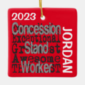 Concessiestandarbeider Buitengewone DOUANE Keramisch Ornament (Voorkant)