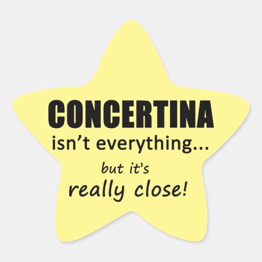 Concetina is niet alles Star-Sticker Ster Sticker (Voorkant)