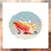 Conch on the Beach Ceramic Tile Desk Organizer Raamsticker (Vel 2)