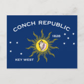Conch Republic Flag Key West Florida Briefkaart (Voorkant)