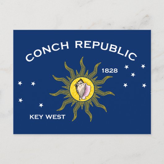 Conch Republic Flag Key West Florida Briefkaart (Voorkant)