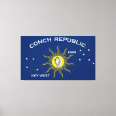Conch Republic Flag Key West Florida Canvas Afdruk (Voorkant)