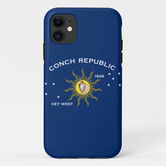 Conch Republic Flag Key West Florida Case-Mate iPhone Case (Achterkant)