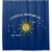 Conch Republic Flag Key West Florida Douchegordijn (Voorkant)