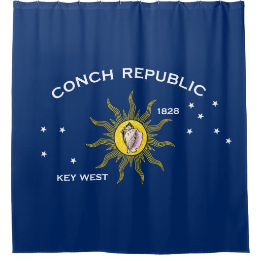 Conch Republic Flag Key West Florida Douchegordijn (Voorkant)