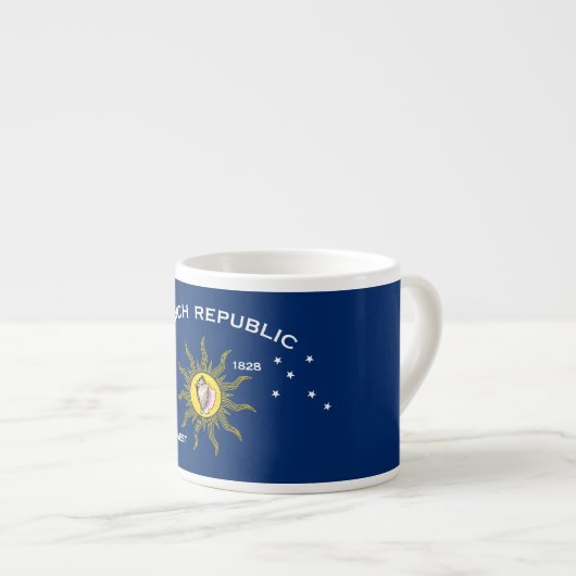 Conch Republic Flag Key West Florida Espresso Kop (Voorkant rechts)
