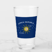 Conch Republic Flag Key West Florida Glas (Voorkant)