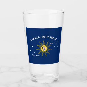 Conch Republic Flag Key West Florida Glas