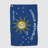 Conch Republic Flag Key West Florida Golfhanddoek (Voorkant)