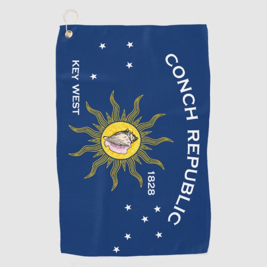 Conch Republic Flag Key West Florida Golfhanddoek (Voorkant)