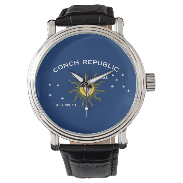 Conch Republic Flag Key West Florida Horloge (Voorkant)