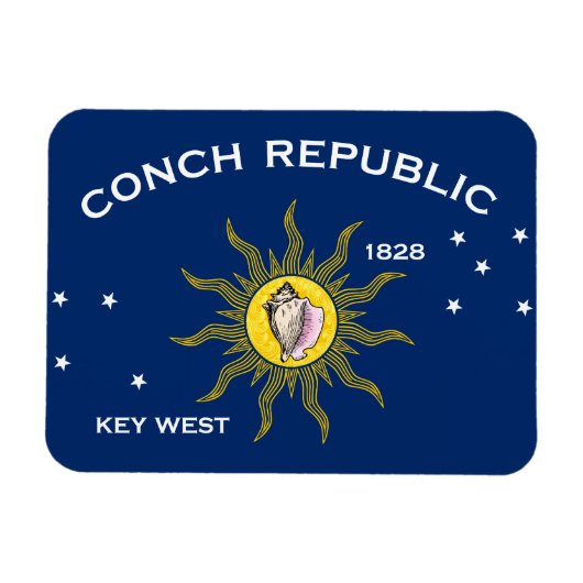 Conch Republic Flag Key West Florida Magneet (Horizontaal)