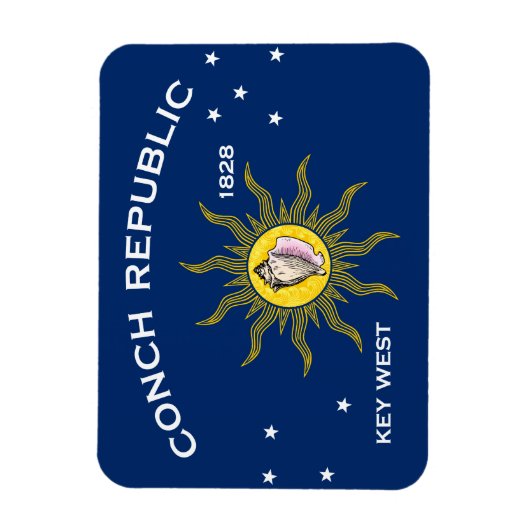 Conch Republic Flag Key West Florida Magneet (Verticaal)
