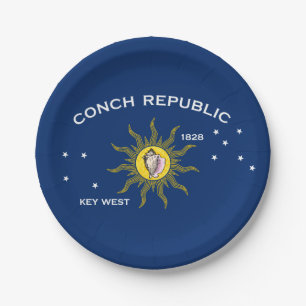 Conch Republic Flag Key West Florida Papieren Bordje