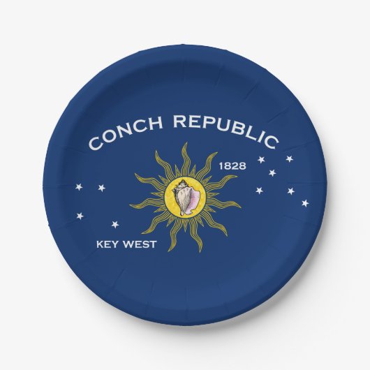 Conch Republic Flag Key West Florida Papieren Bordje (Voorkant)