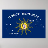 Conch Republic Flag Key West Florida Poster (Voorkant)